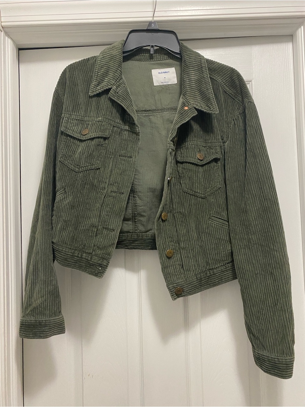 Old Navy Olive Green Corduroy Trucker Jacket